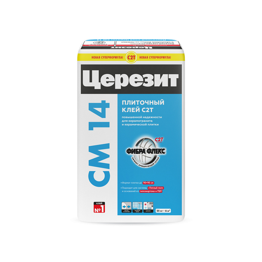 картинка Клей для плитки и керамогранита Ceresit CM14 25КГ от сети строительных магазинов в Старой Руссе
