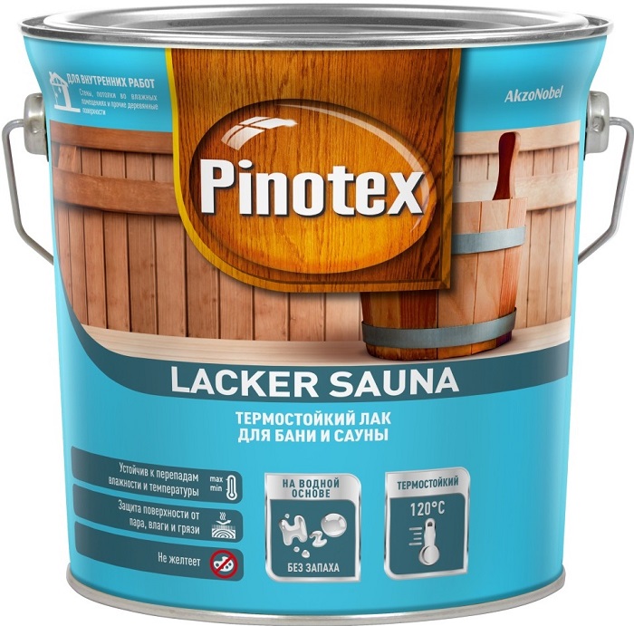 картинка Лак термостойкий Pinotex Lacker Sauna полуматовый 2,7Л от сети строительных магазинов в Старой Руссе