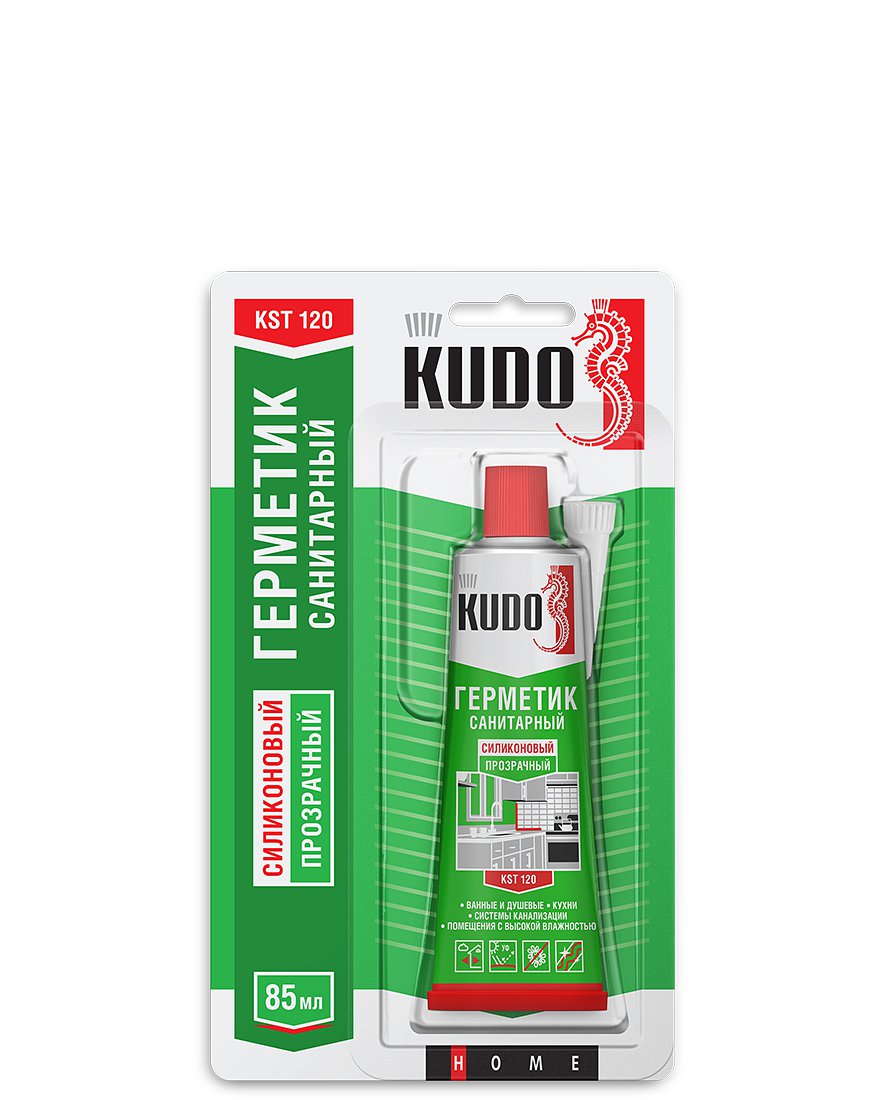 картинка Герметик санитарный силиконовый KUDO KST-120 бесцветный 85МЛ от сети строительных магазинов в Старой Руссе