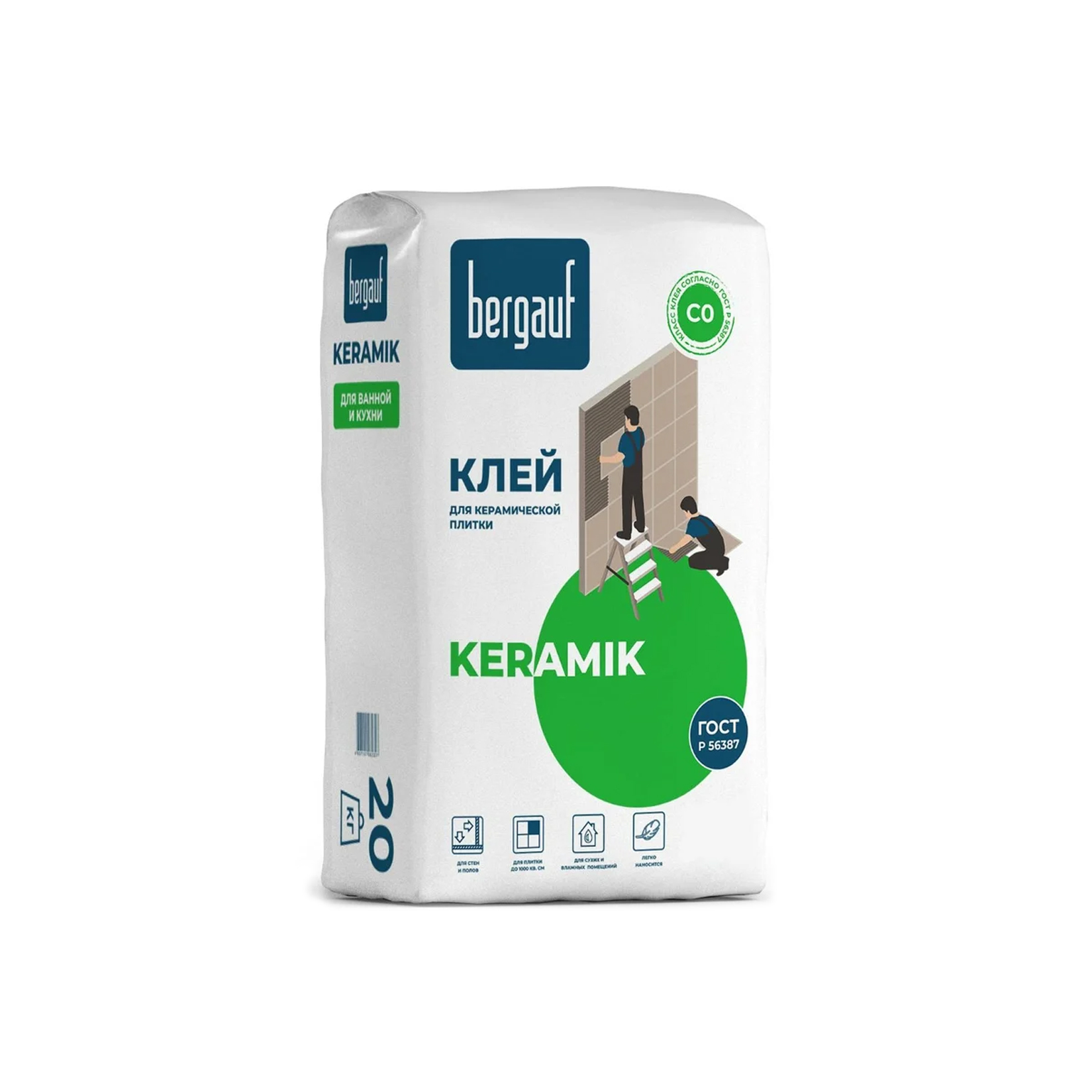 Клей для плитки Bergauf Keramik1