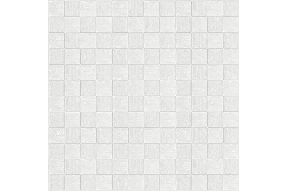картинка Панель 3D Самоклеящаяся Мозаика белая 700x700 от сети строительных магазинов в Старой Руссе
