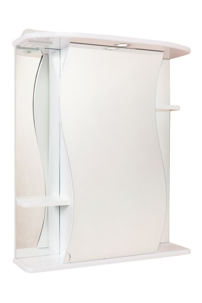 картинка Шкаф-зеркало Лилия-55 белое без подсветки от сети строительных магазинов в Старой Руссе