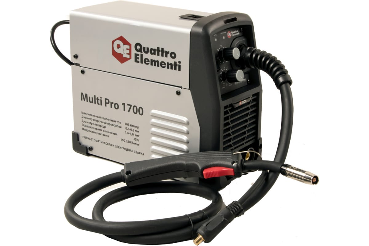картинка Сварочный аппарат инверторный QUATTRO ELEMENTI Multi Pro 1700 от сети строительных магазинов в Старой Руссе