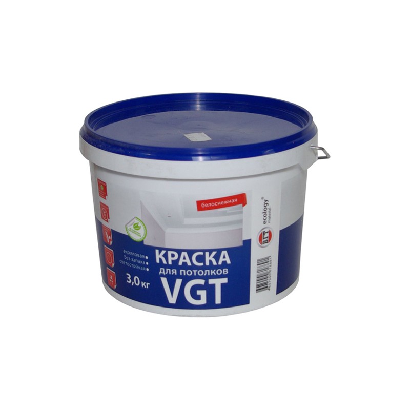 Краска для потолков vgt. Краска акриловая: ВД-АК 2180, ВГТ. Краска VGT интерьерная акриловая. Краска VGT для потолков, 7кг. Краска белая акриловая интерьерная VGT.