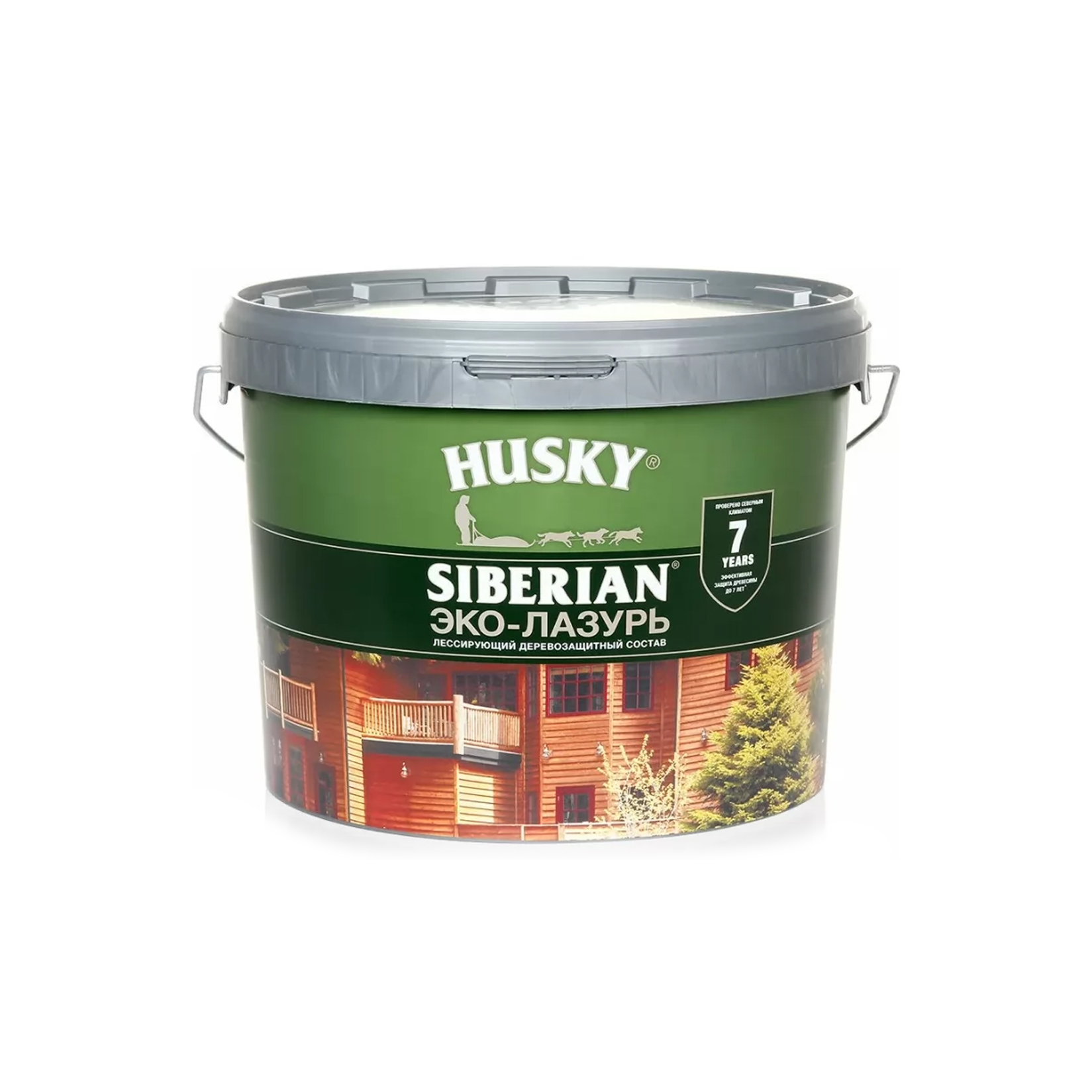 Эко-лазурь для дерева HUSKY полуматовая светлый дуб 9 л1