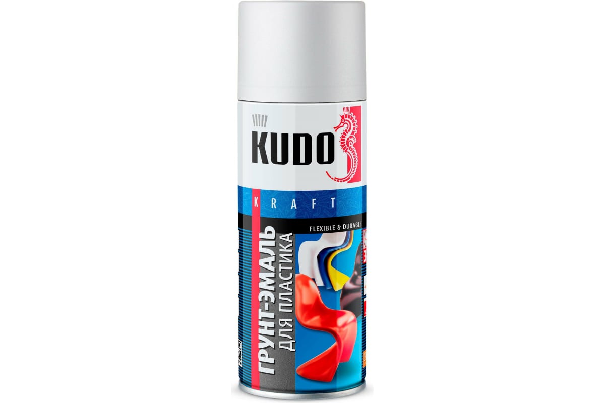 картинка Грунт-эмаль для пластика KUDO KU-6003 белая 520МЛ от сети строительных магазинов в Старой Руссе