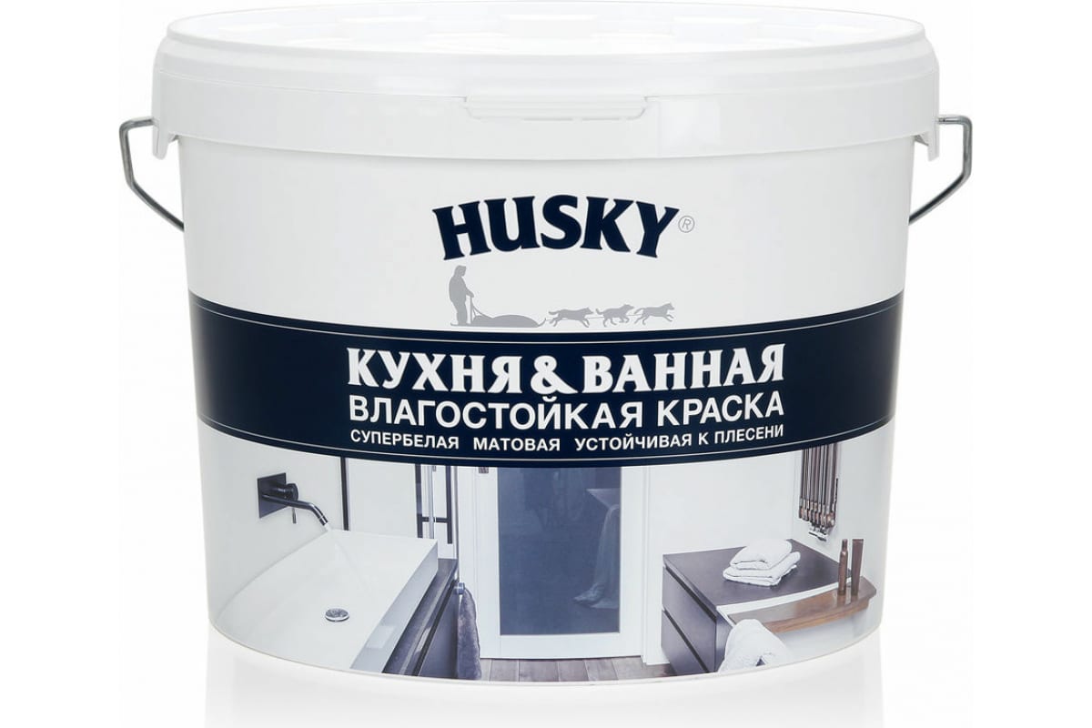 картинка Краска водно-дисперсионная HUSKY 9Л от сети строительных магазинов в Старой Руссе