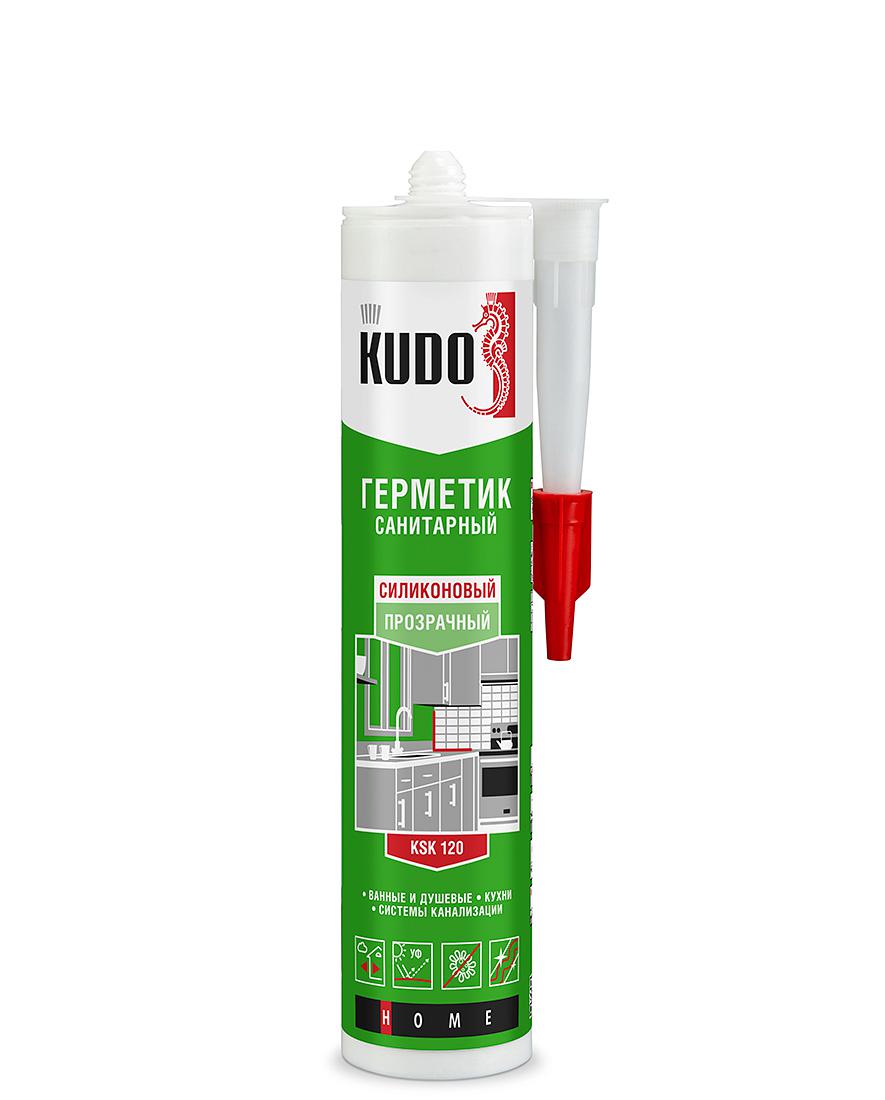 картинка Герметик санитарный силиконовый KUDO KSK-120 бесцветный 280МЛ от сети строительных магазинов в Старой Руссе