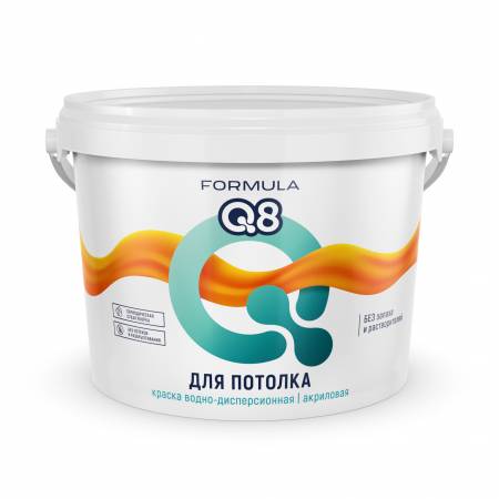 картинка Краска для потолка белая Formula Q8 3КГ от сети строительных магазинов в Старой Руссе