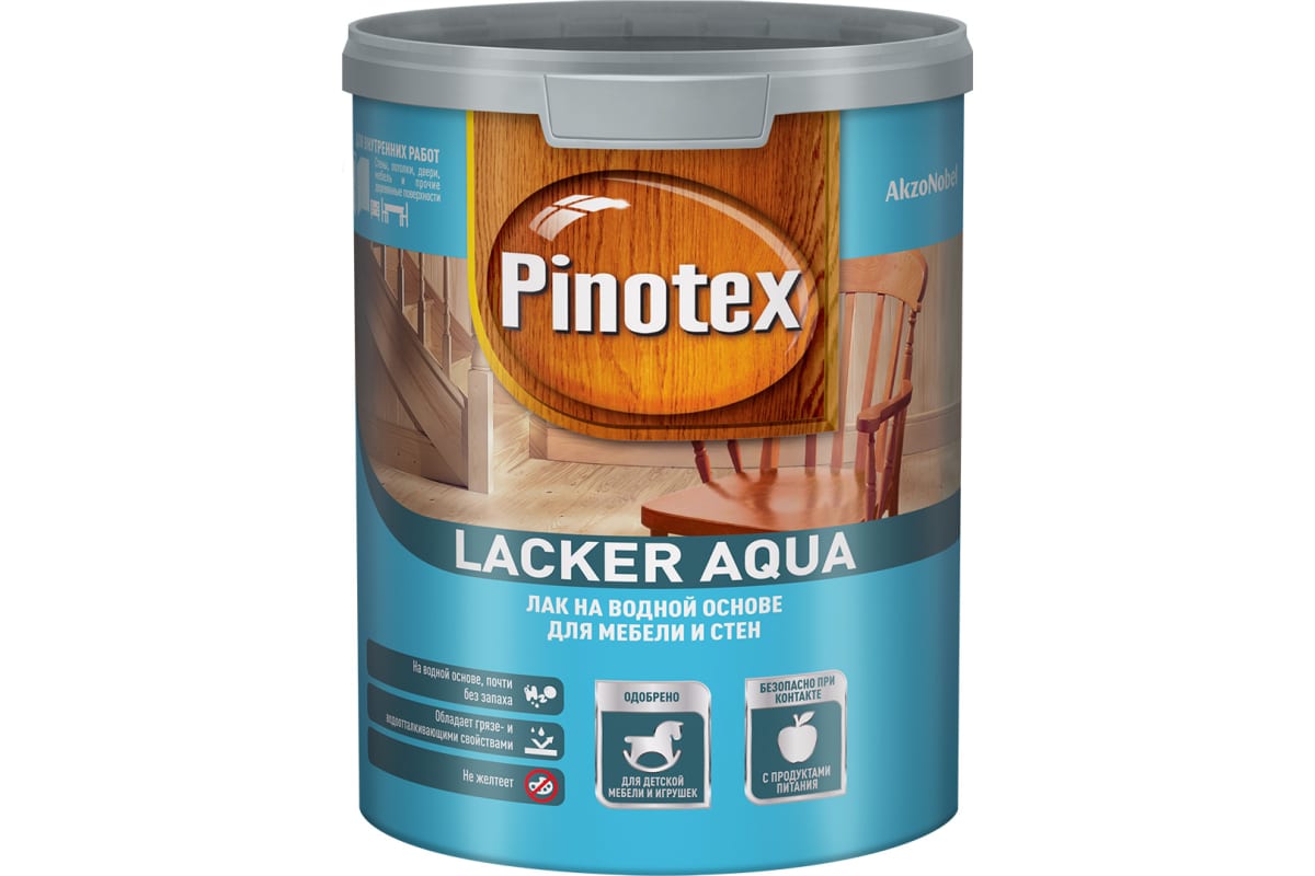 картинка Лак для мебели и стен Pinotex Lacker Aqua-10 1Л от сети строительных магазинов в Старой Руссе