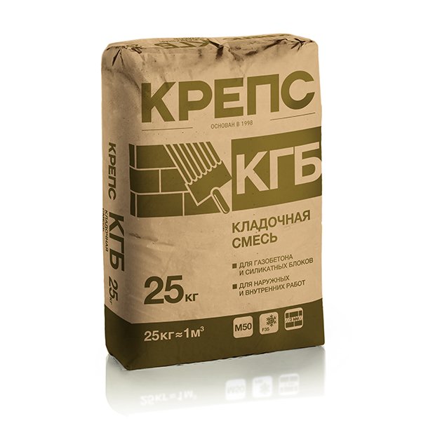 картинка Кладочная смесь Крепс КГБ 25КГ от сети строительных магазинов в Старой Руссе