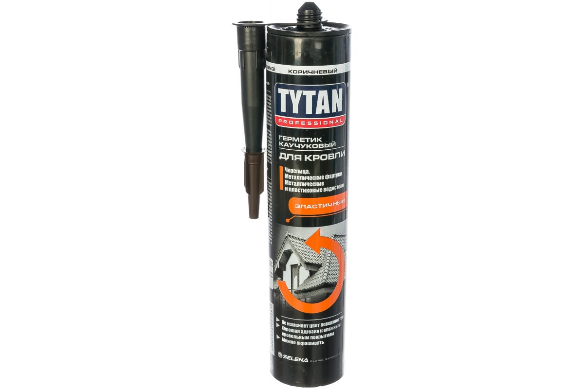 картинка Герметик каучуковый для кровли TYTAN Professional коричневый 310МЛ от сети строительных магазинов в Старой Руссе
