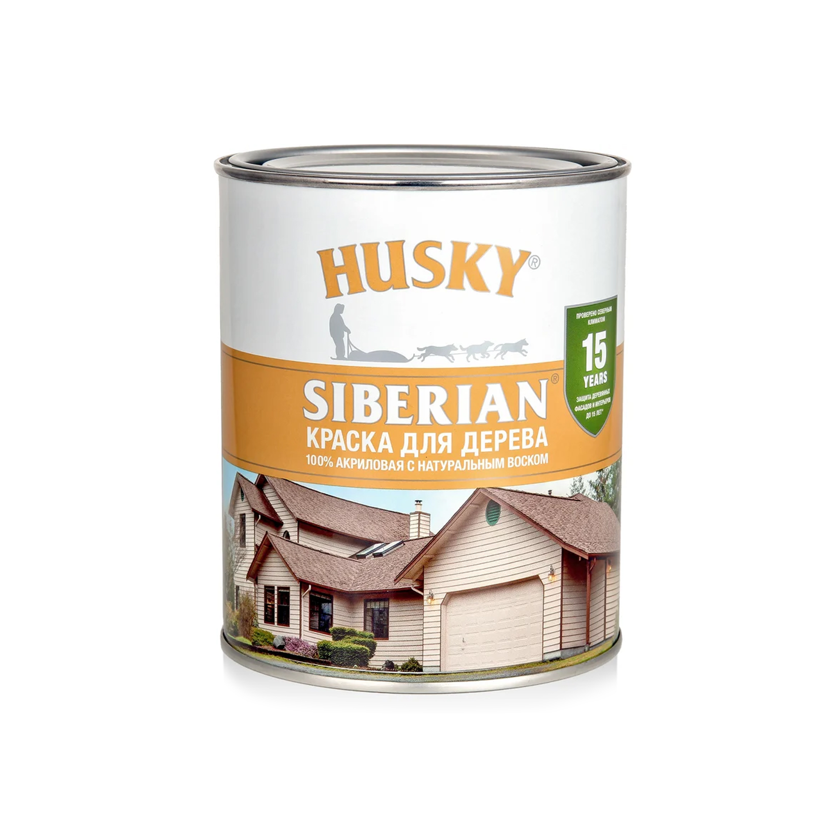 Краска для дерева Husky Siberian фасадная акриловая бежевая 0,9 л RAL 10191