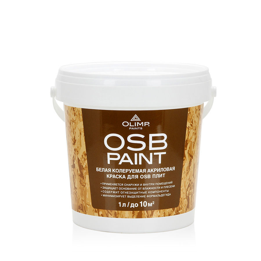 картинка Краска акриловая для OSB-плит OLIMP 1Л от сети строительных магазинов в Старой Руссе
