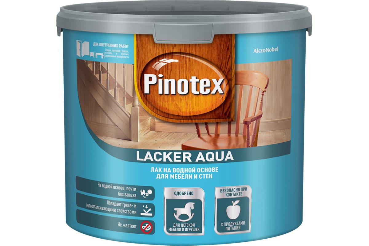 картинка Лак для мебели и стен Pinotex Lacker Aqua-70 2,7Л от сети строительных магазинов в Старой Руссе