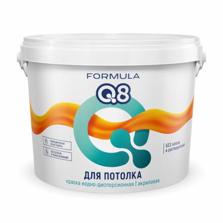 картинка Краска для потолка белая Formula Q8 13КГ от сети строительных магазинов в Старой Руссе