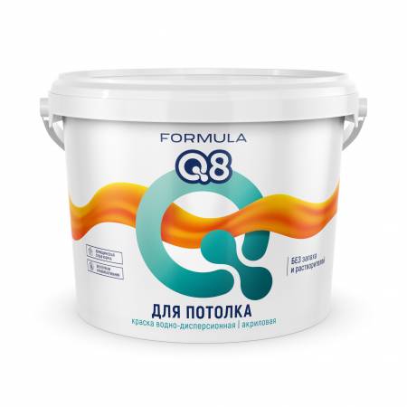 картинка Краска для потолка белая Formula Q8 5КГ от сети строительных магазинов в Старой Руссе