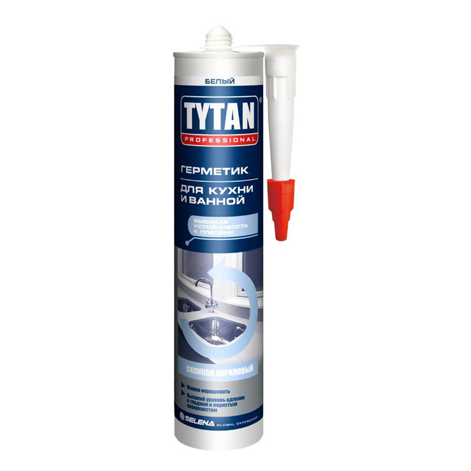 картинка Герметик силикон-акриловый для кухни и ванной TYTAN Professional белый 280МЛ от сети строительных магазинов в Старой Руссе