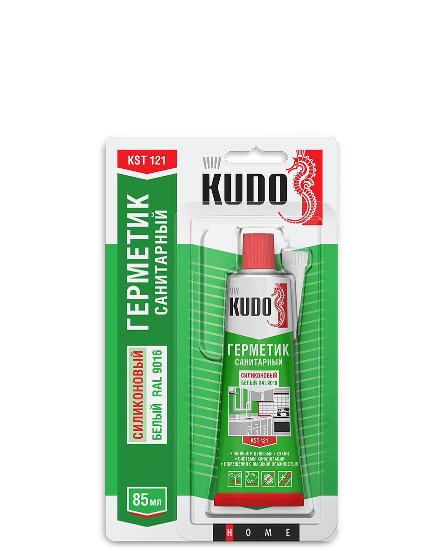 картинка Герметик санитарный силиконовый KUDO KST-121 белый 85МЛ от сети строительных магазинов в Старой Руссе